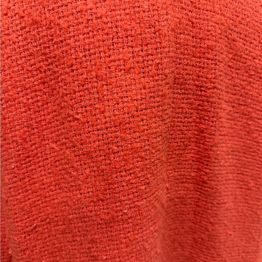 Talbots Orange Tweed Fringe Blazer Gold Button - Picture 7 of 9